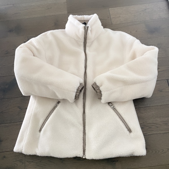 💕Mackage CELYN REVERSIBLE FOIL SHIELD DOWN TEDDY FLEECE JACKET XXS - Picture 4 of 6